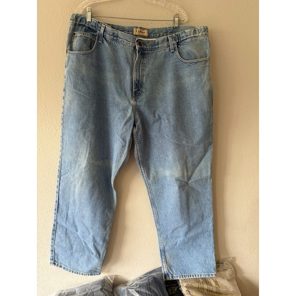 Vintage LL Bean Jeans Classic Fit 42 x 30 Mens Denim Medium Wash 100% Cotton
